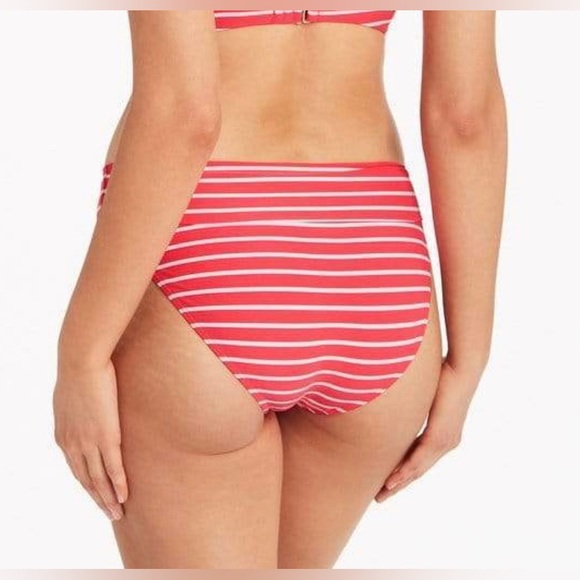 Sea Level Swim Coral & White Stripe Chamarel Band Bikini Bottom Size 12 NWT - Picture 3 of 13